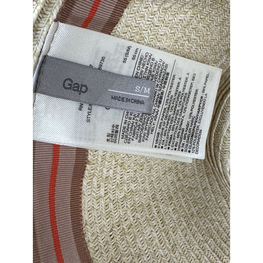Gap women's Metallic banded straw fedora S/M - Picture 11 of 13